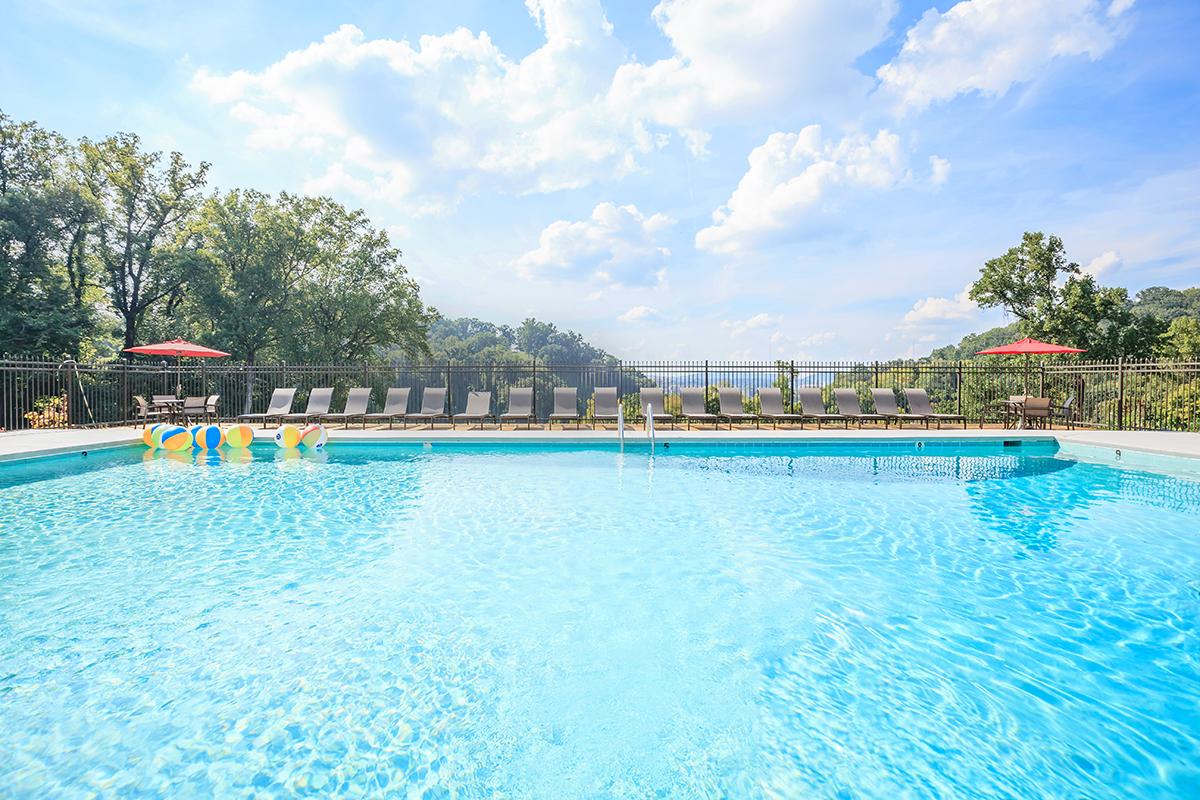 One of two swimming pools at The Henley