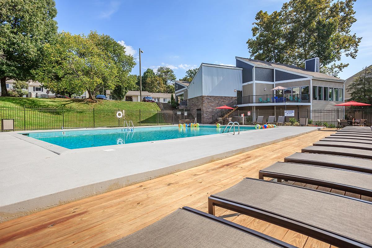 Swimming pool and deck at The Henley