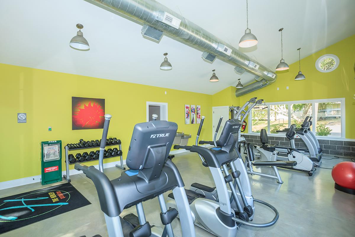 The Exercise Equipment At The Fitness Center