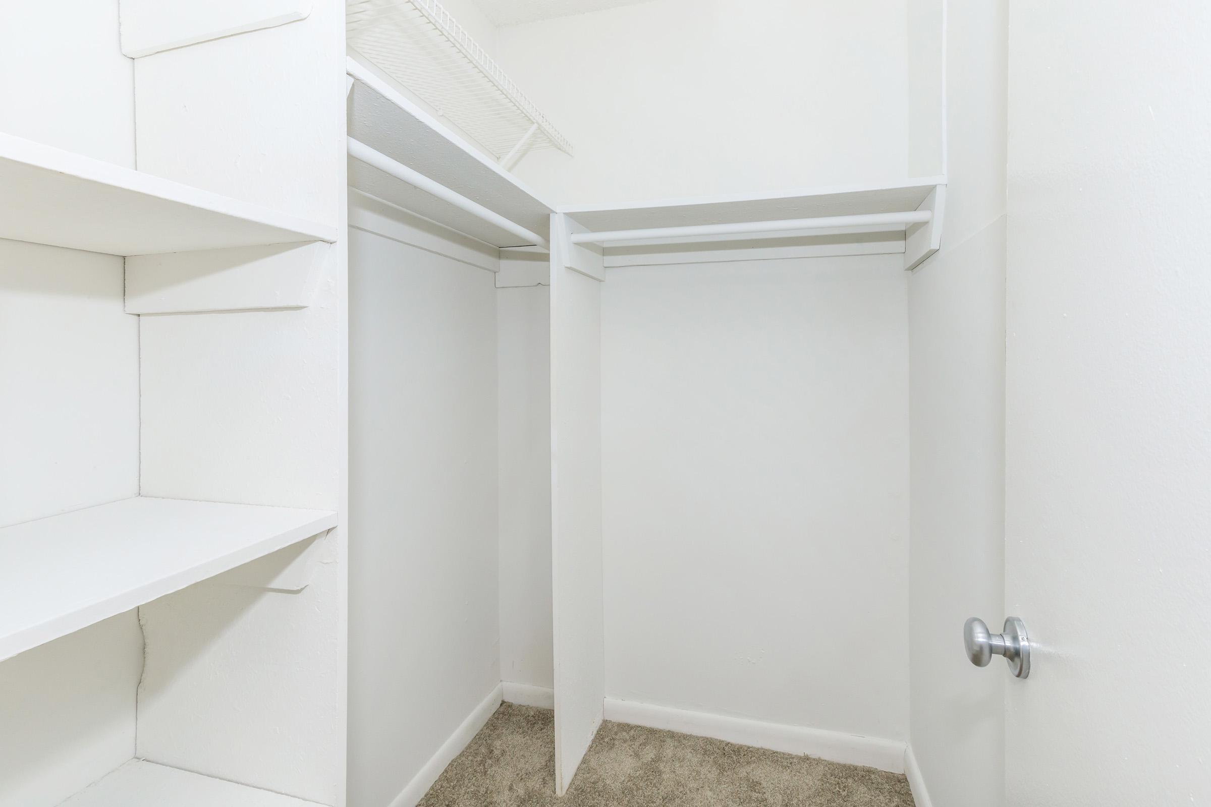 Spacious walk-in closet