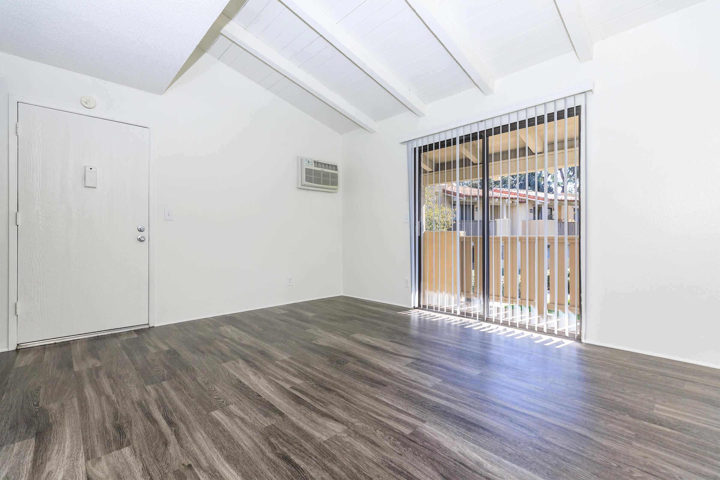 Living room with sliding glass doors