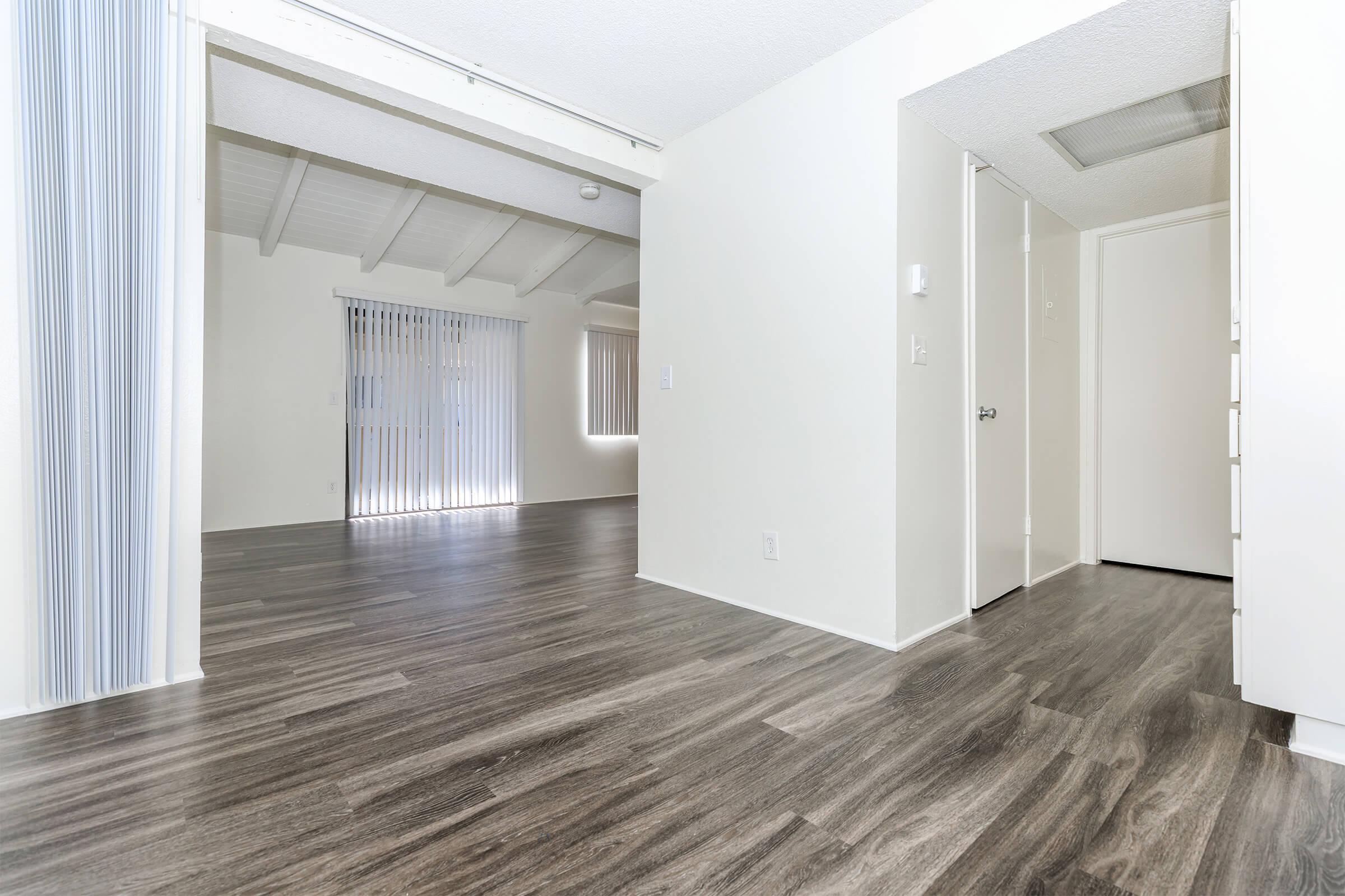 A room with wooden floors