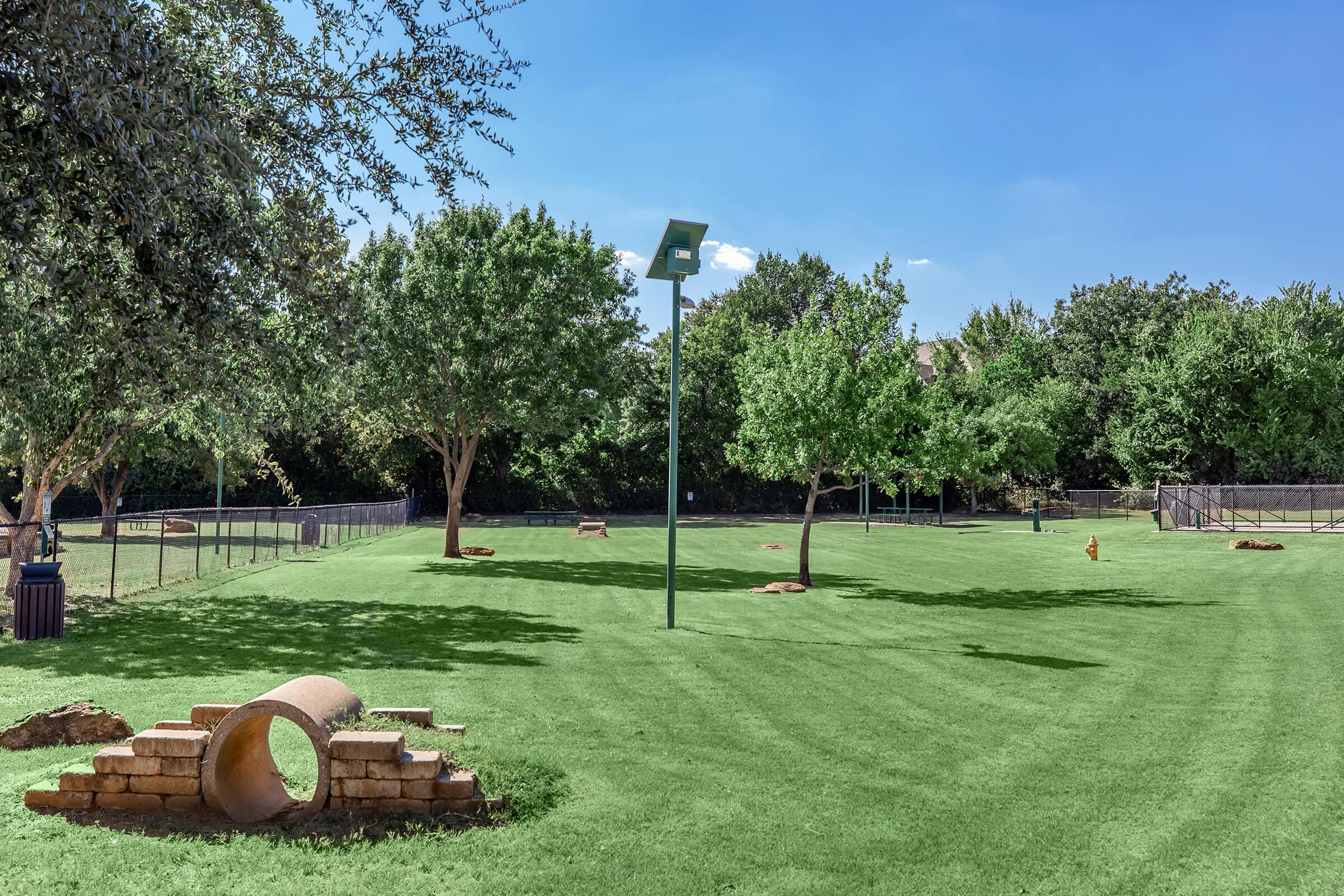 a group of lawn chairs sitting on top of a grass covered field