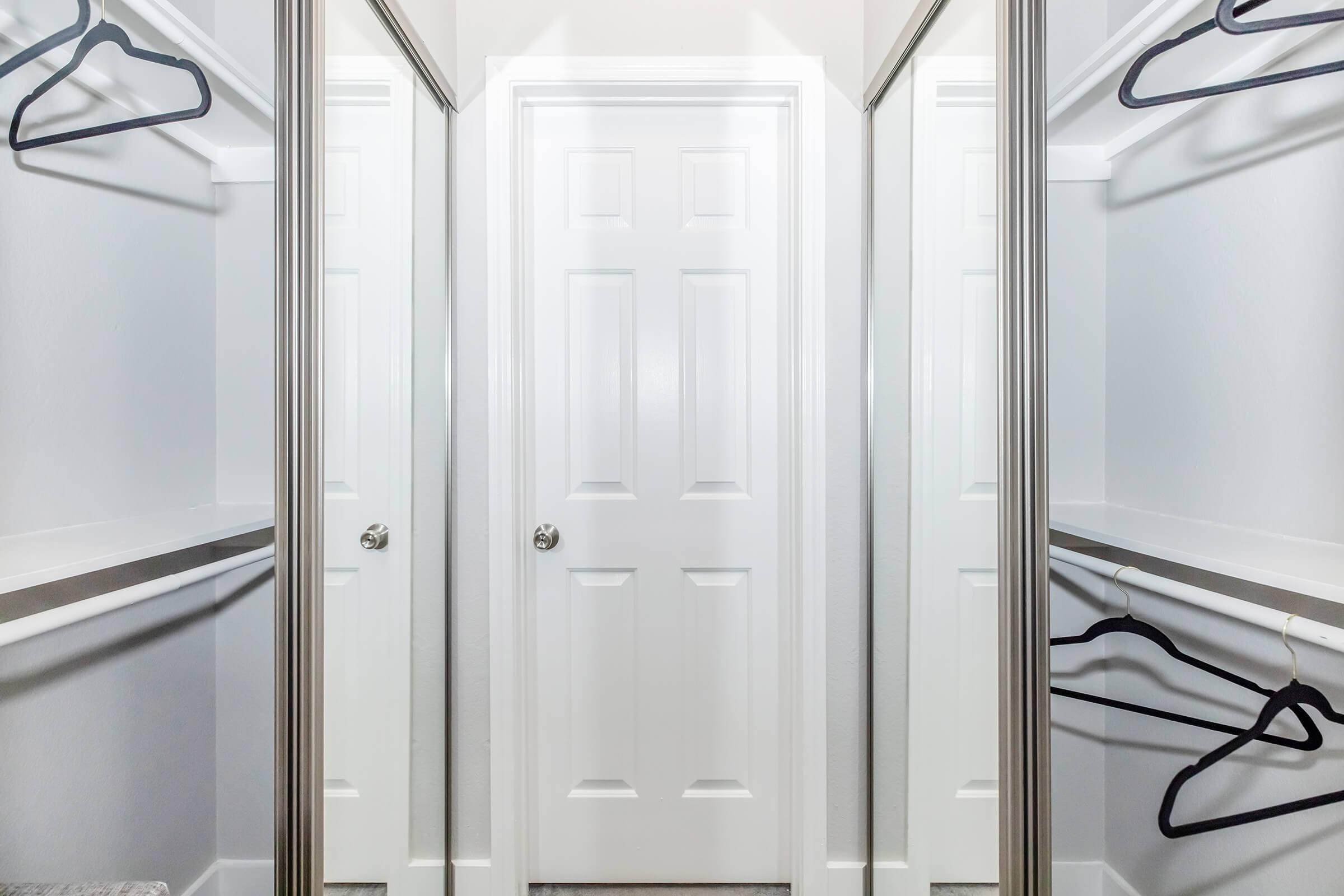 a glass shower door