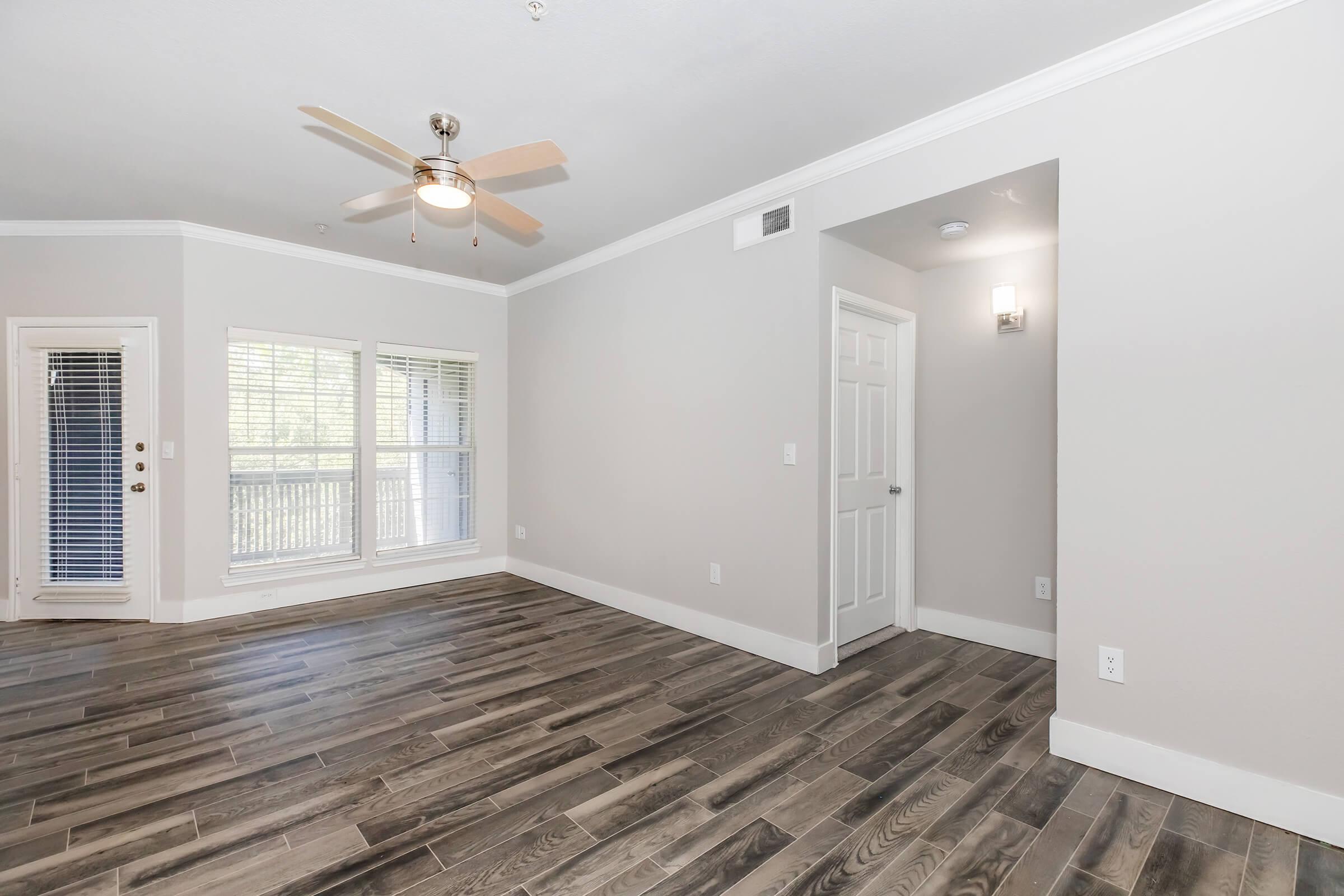 a room with a wooden floor