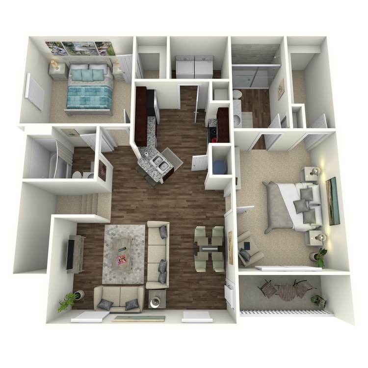 Floor plan image of The Oakwood B1U
