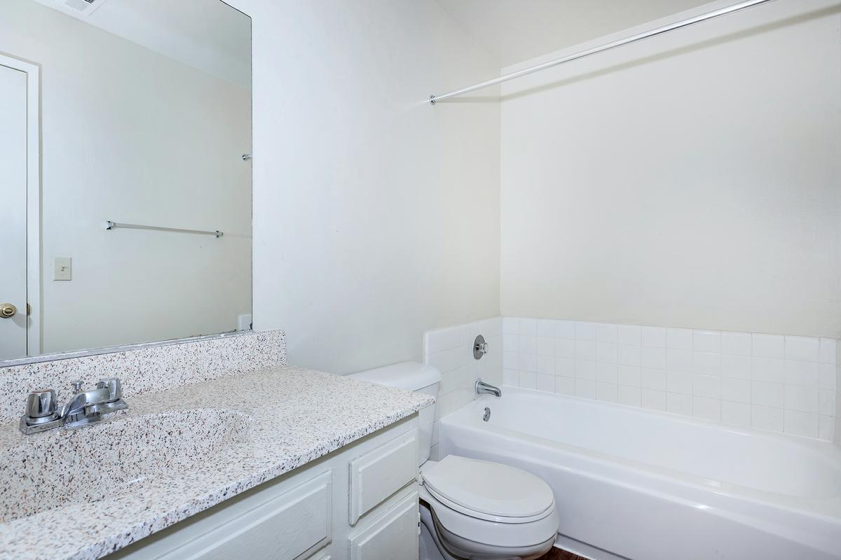 Bathroom with granite countertop