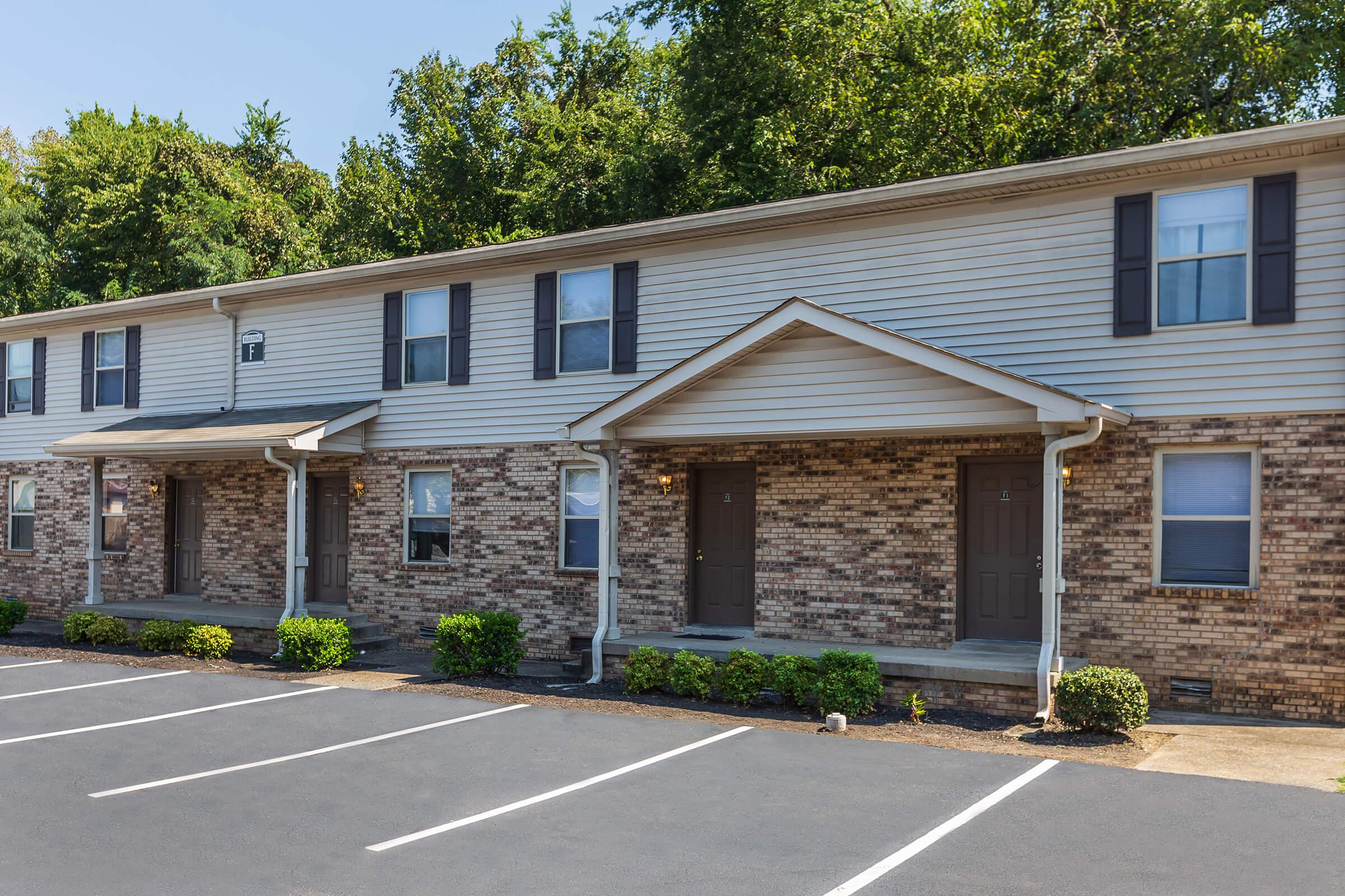 Ample parking at The Residences at 1671 Campbell in Clarksville, Tennessee