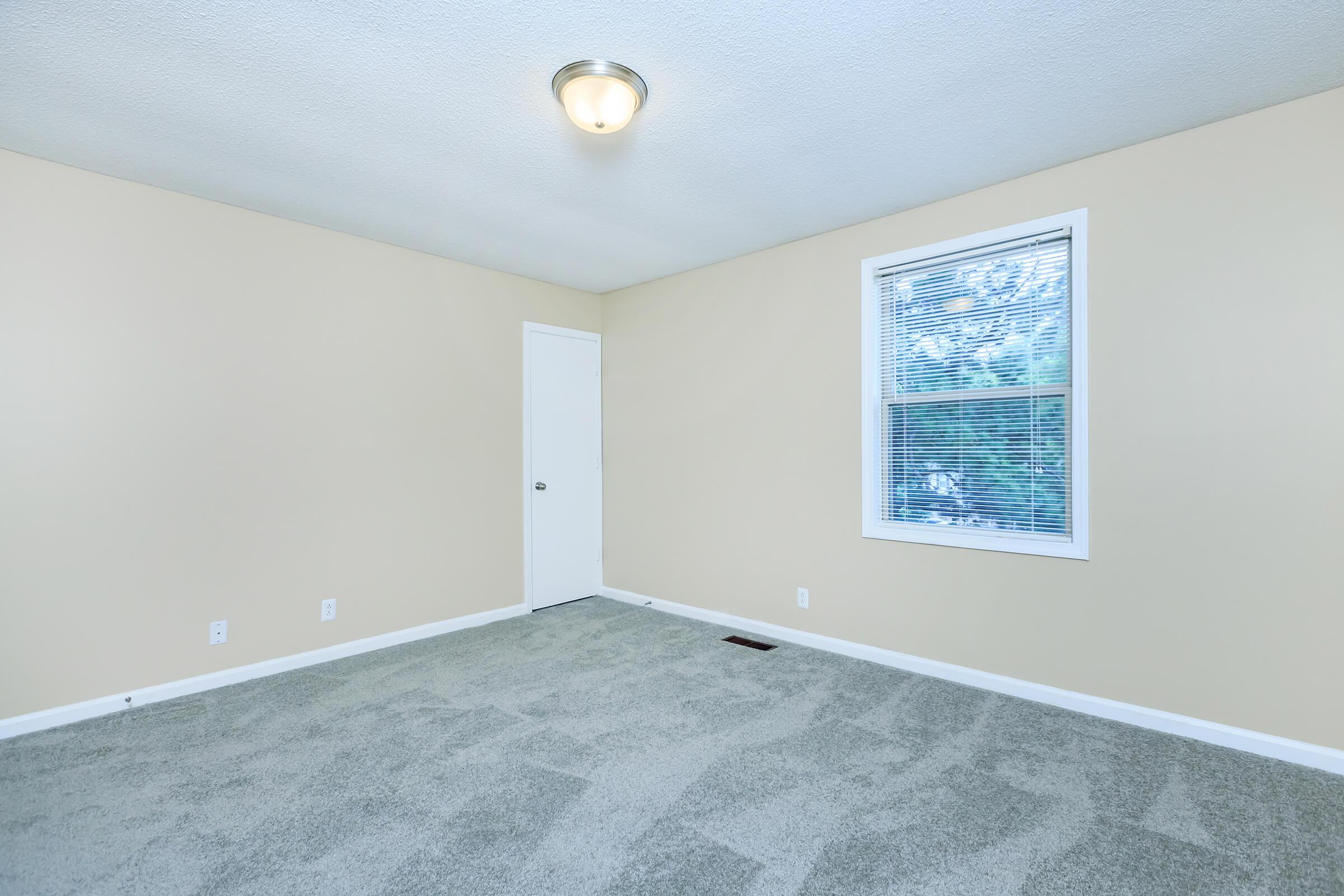 a room with a large window