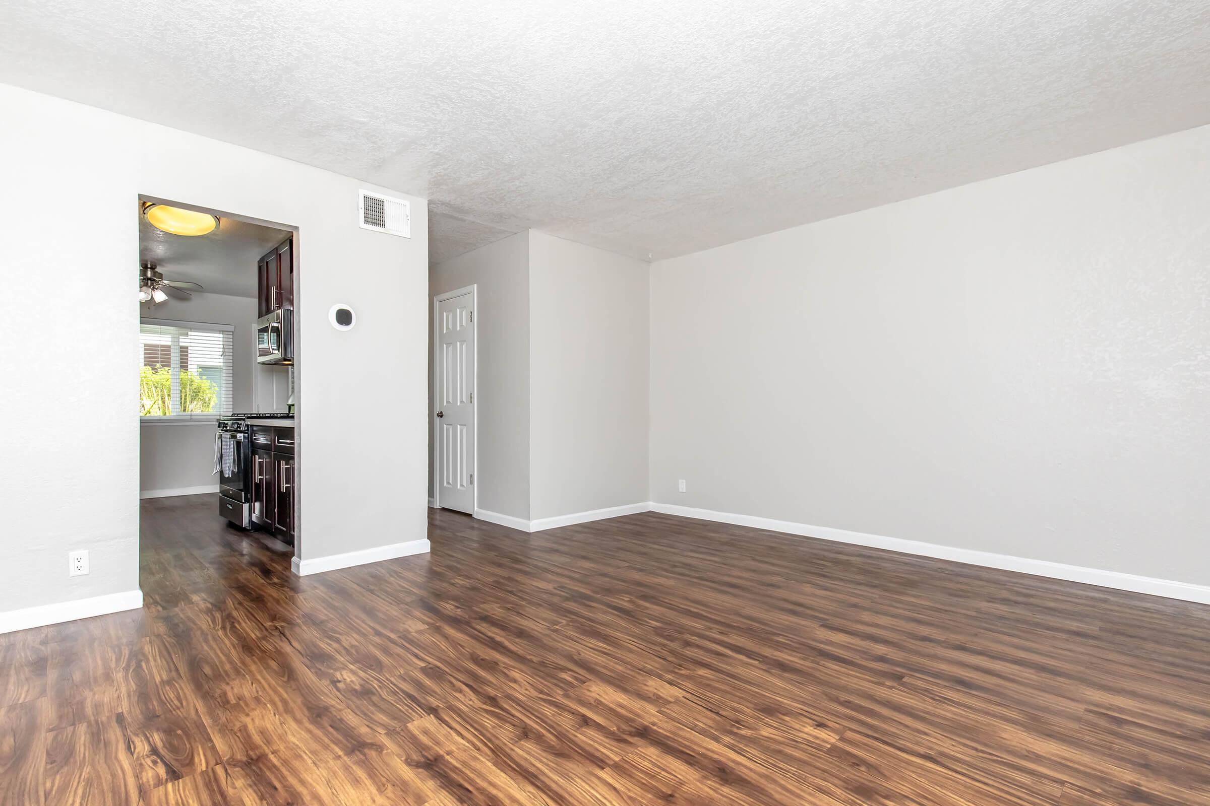 a room with a wood floor