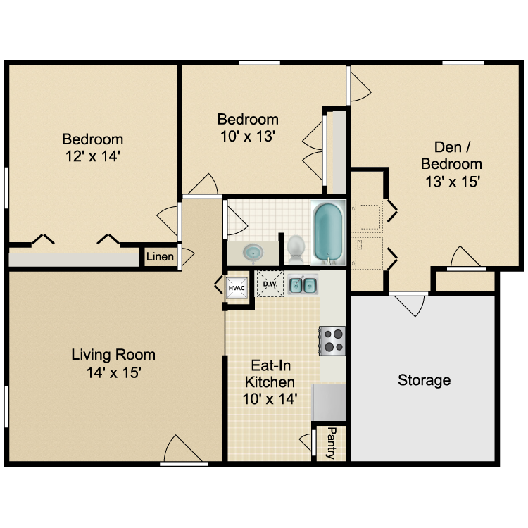 Floor plan image of Valley 3 Bedroom