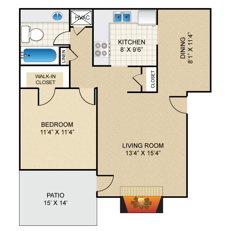 Floor plan image of A1