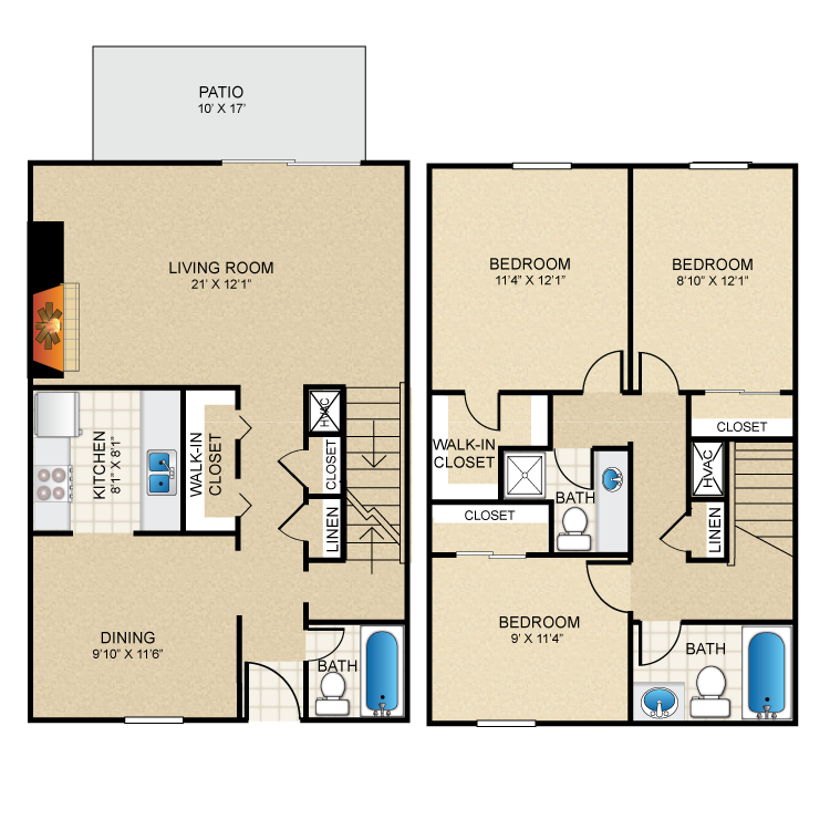 Floor plan image of C1 Townhome