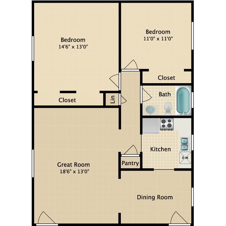 Floor plan image of The Yale
