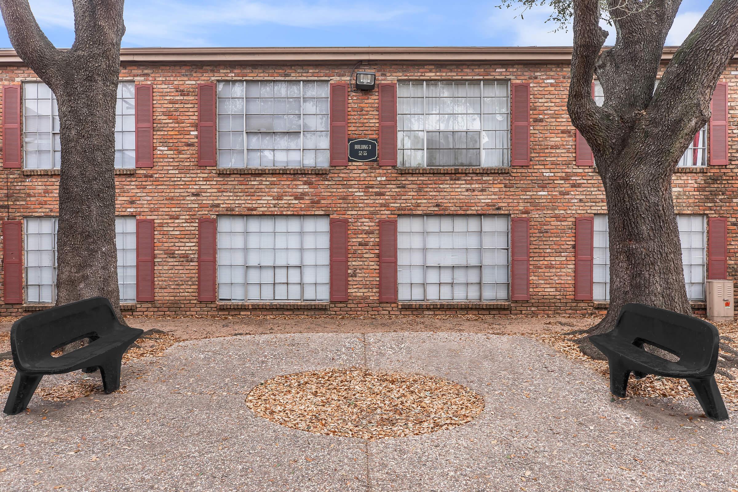 a close up of a brick building