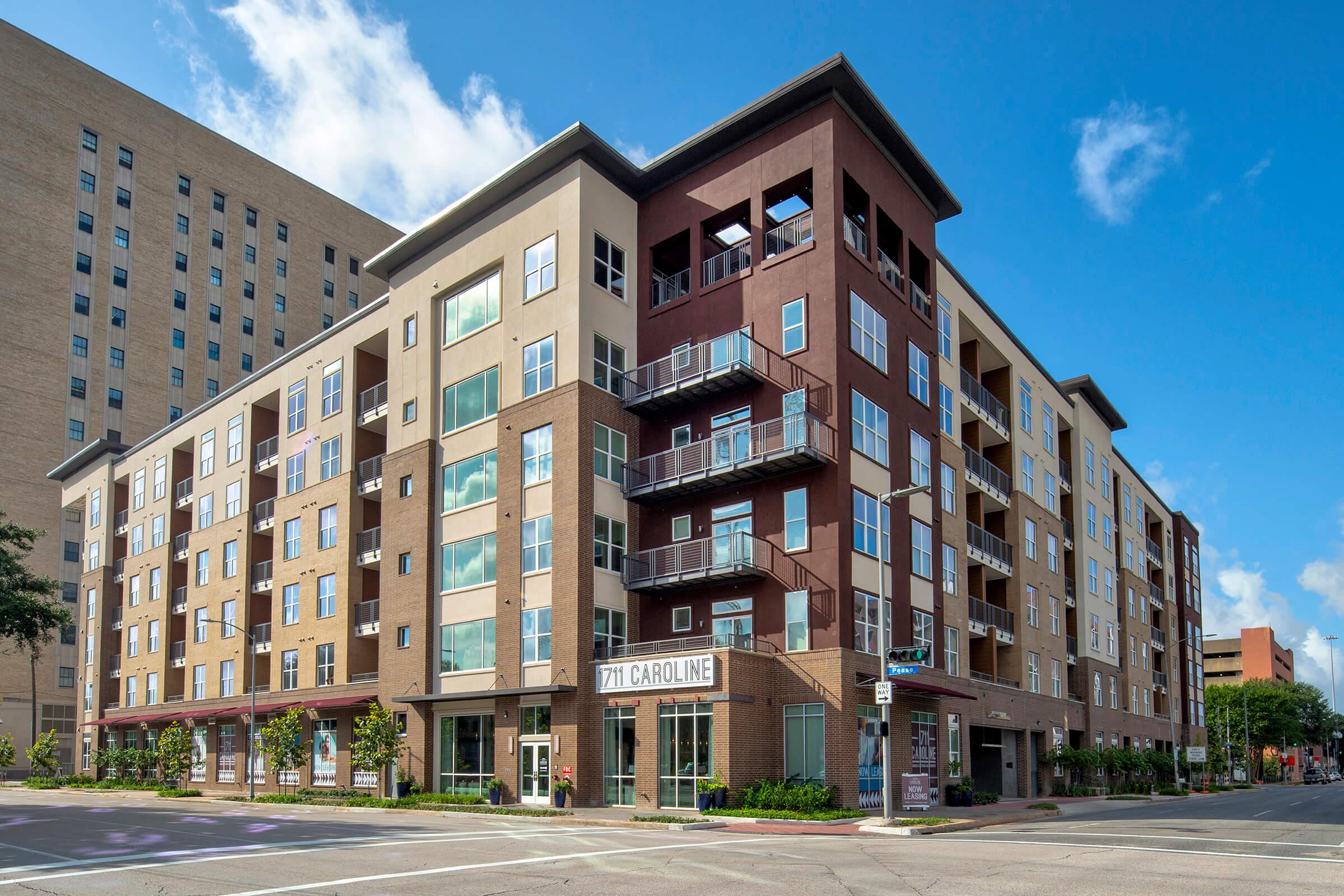 a tall brick building