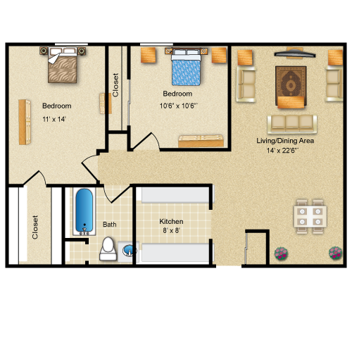 Floor plan image of The Livingston