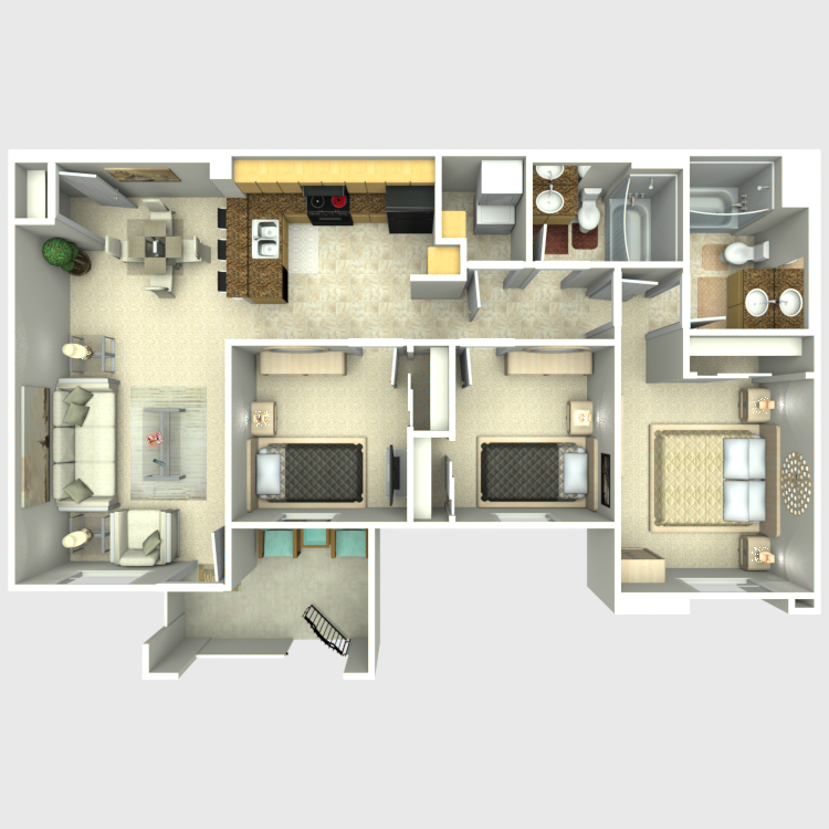 Floor plan image of 3 Bedroom A