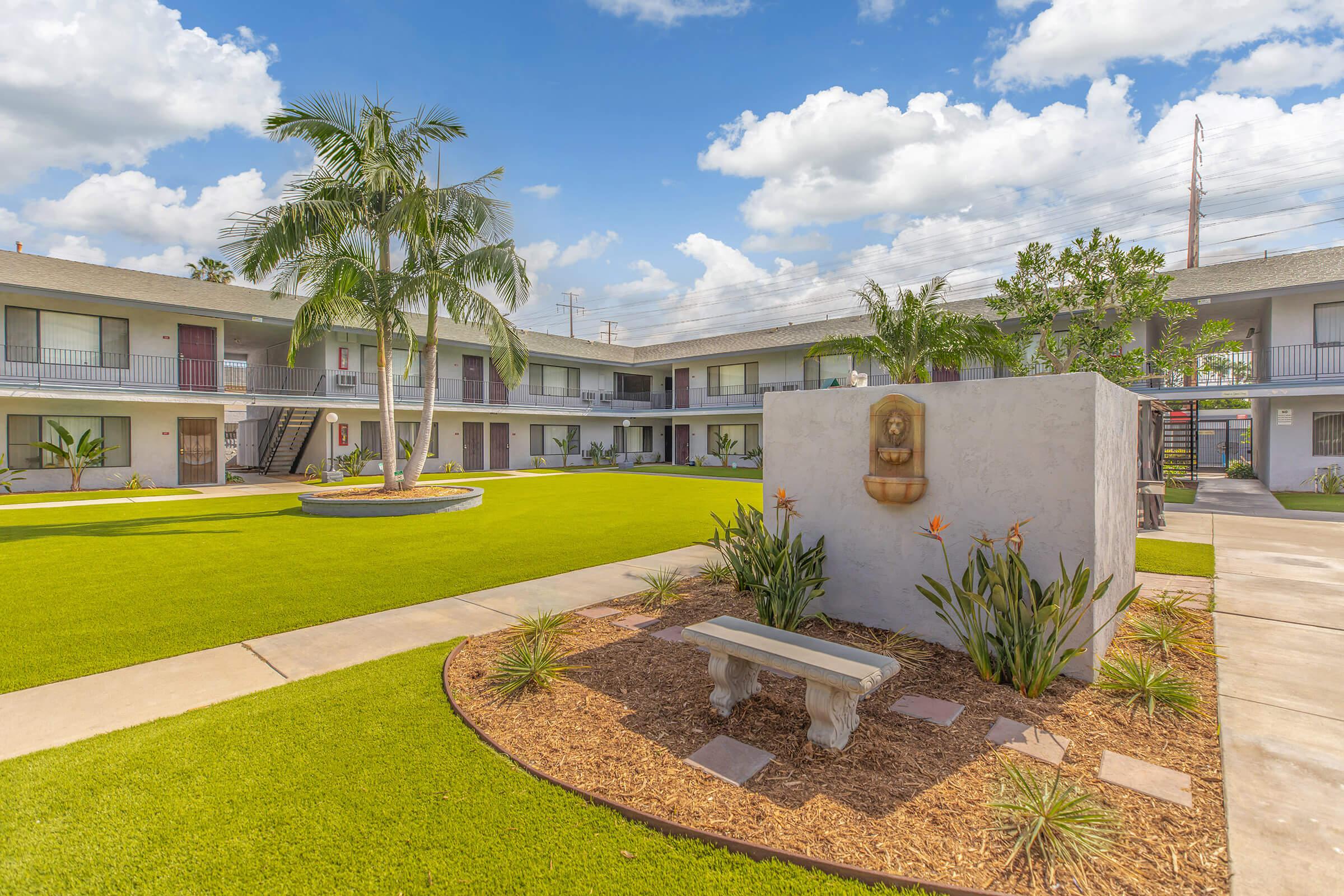 Miramar Apartments water feature