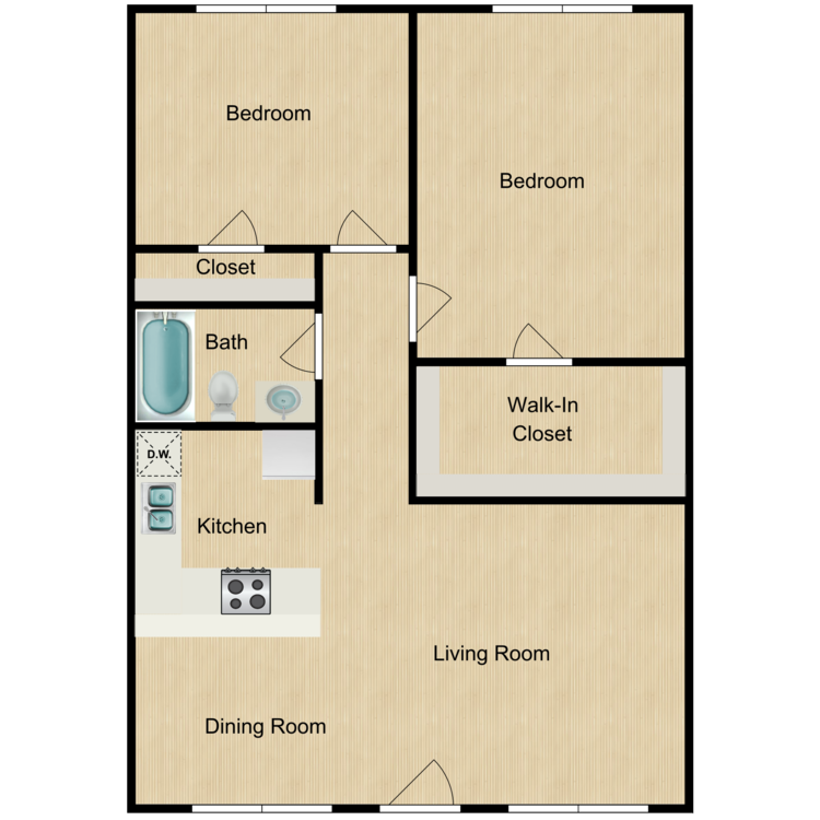 Floor plan image of 2 Bedroom