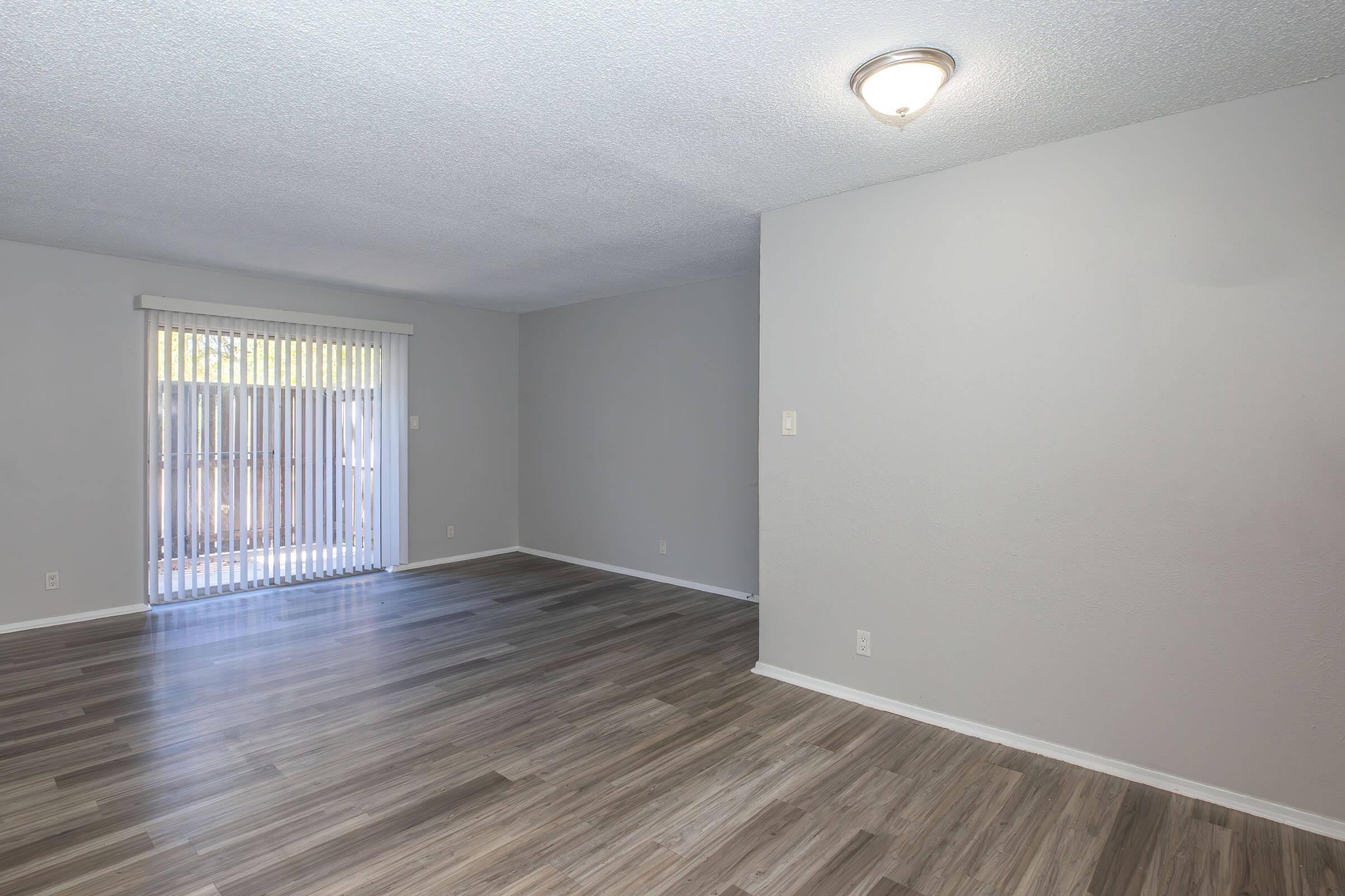 a room with a wood floor