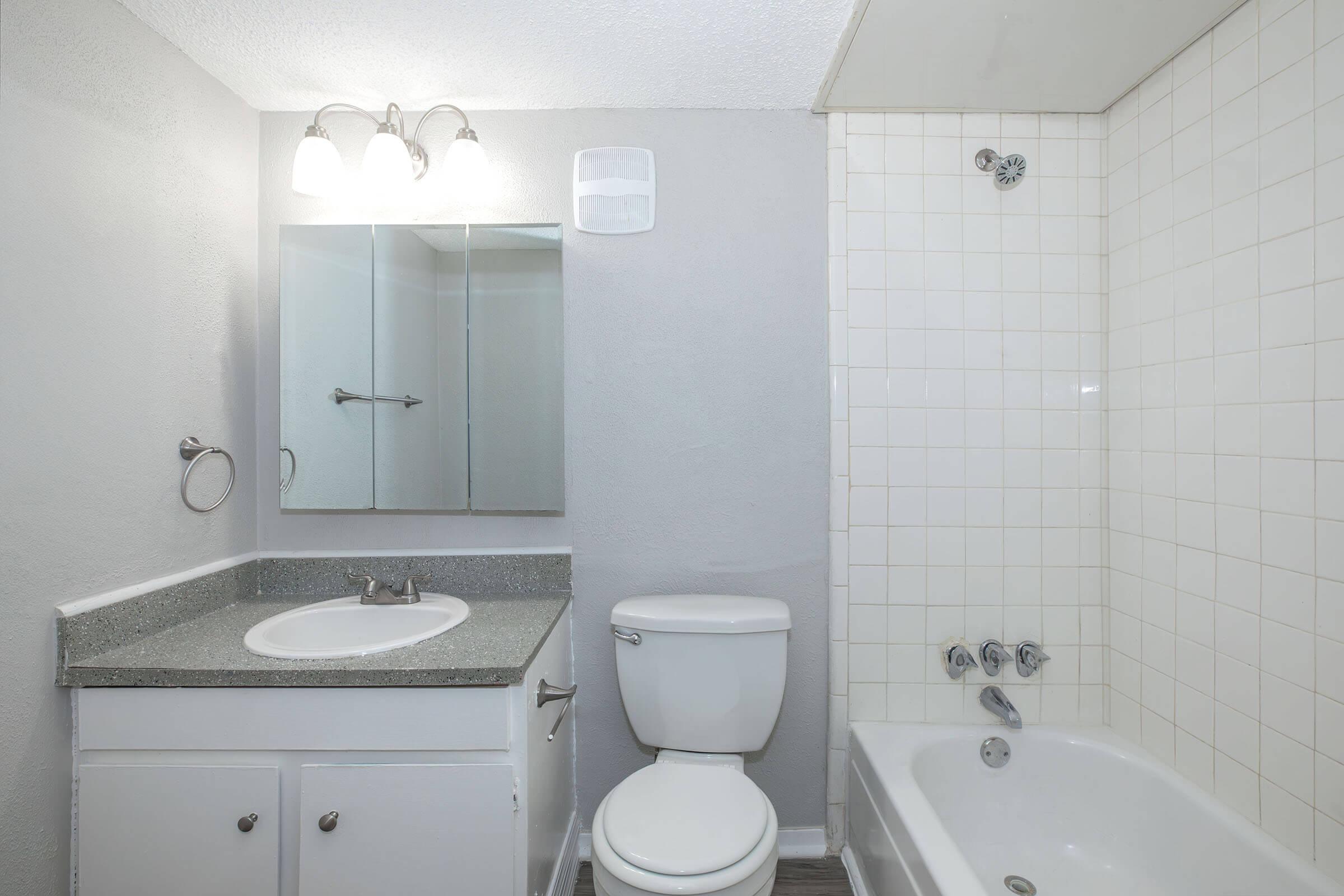 a restroom with a sink and a mirror