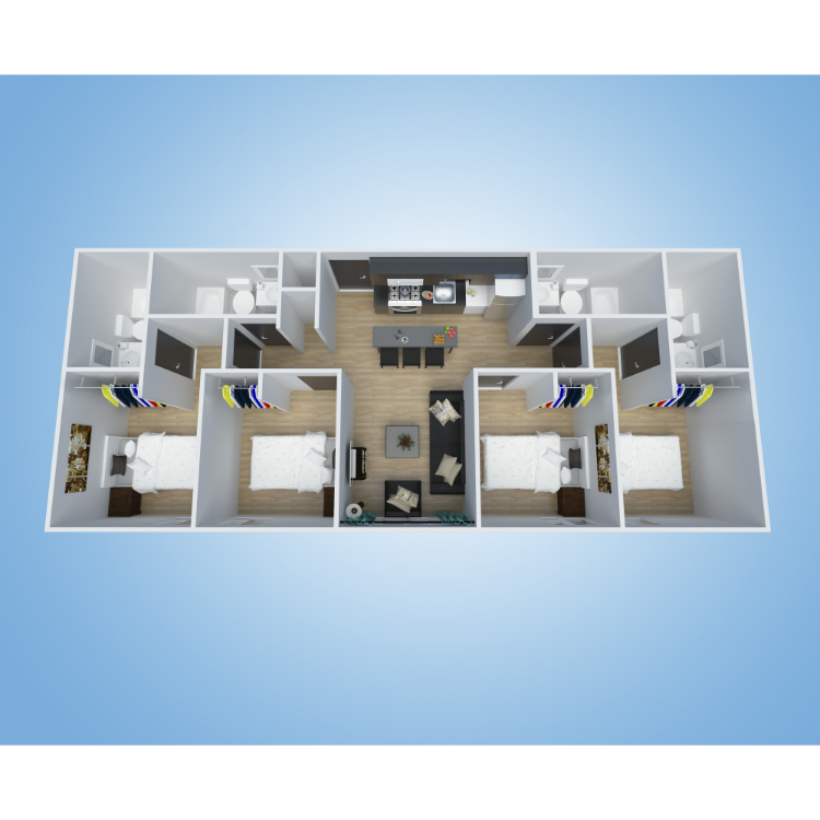 Floor plan image of 4x4
