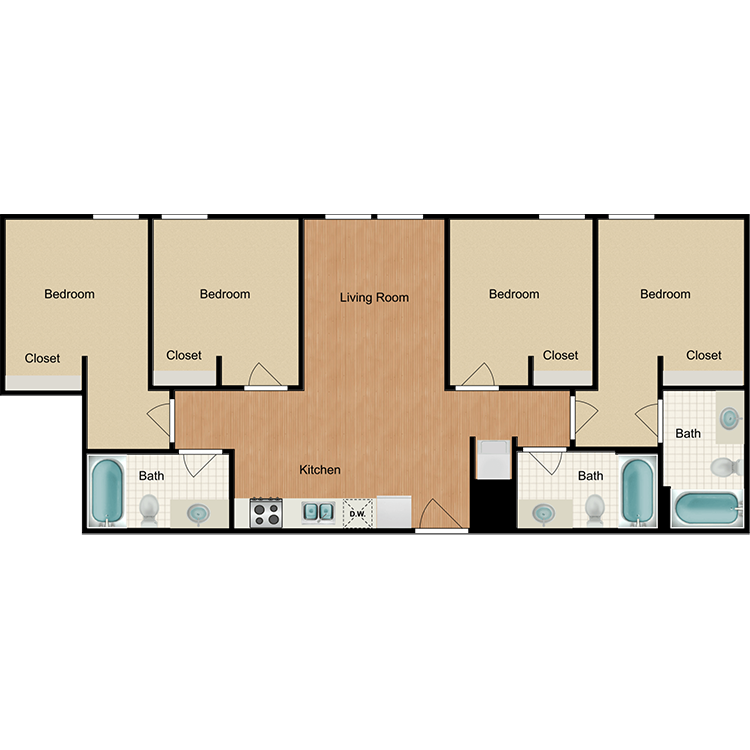 Floor plan image of 4x3