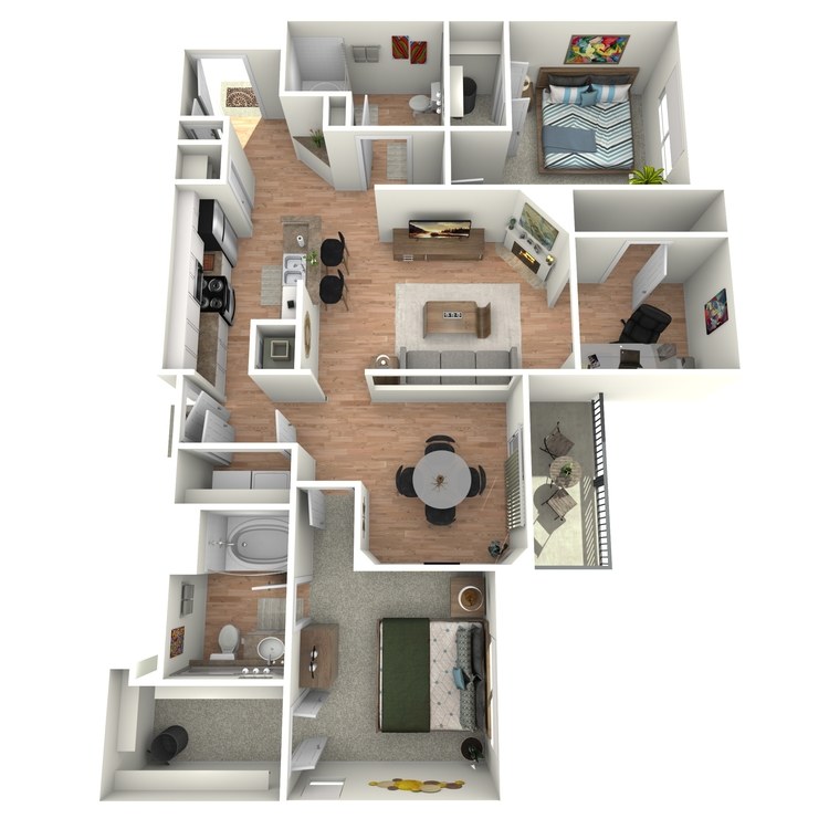 Floor plan image of Colonial - B2 - 3