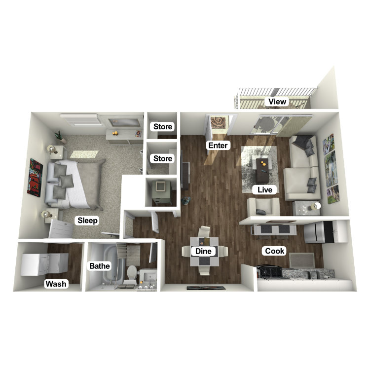 Floor plan image of The Hideaway