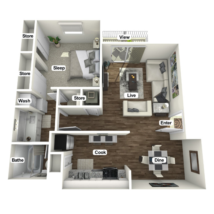 Floor plan image of The Hideaway B