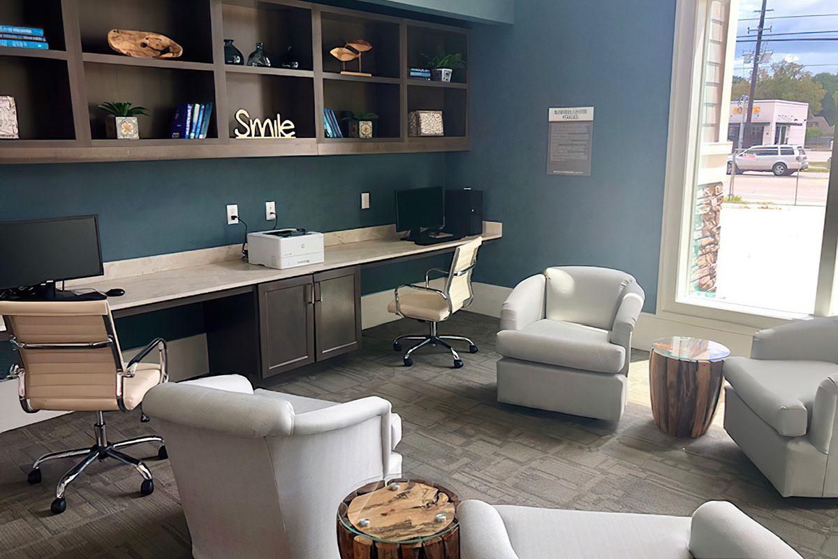 a room filled with furniture and a tv