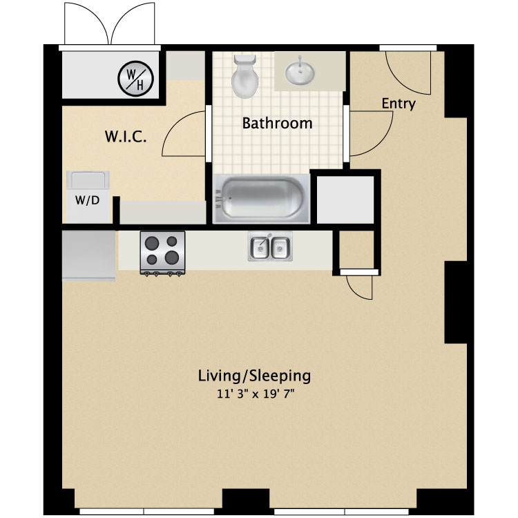 Floor plan image of Studio Efficiency C