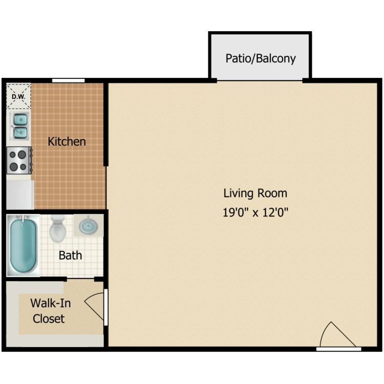 Floor plan image of Studio