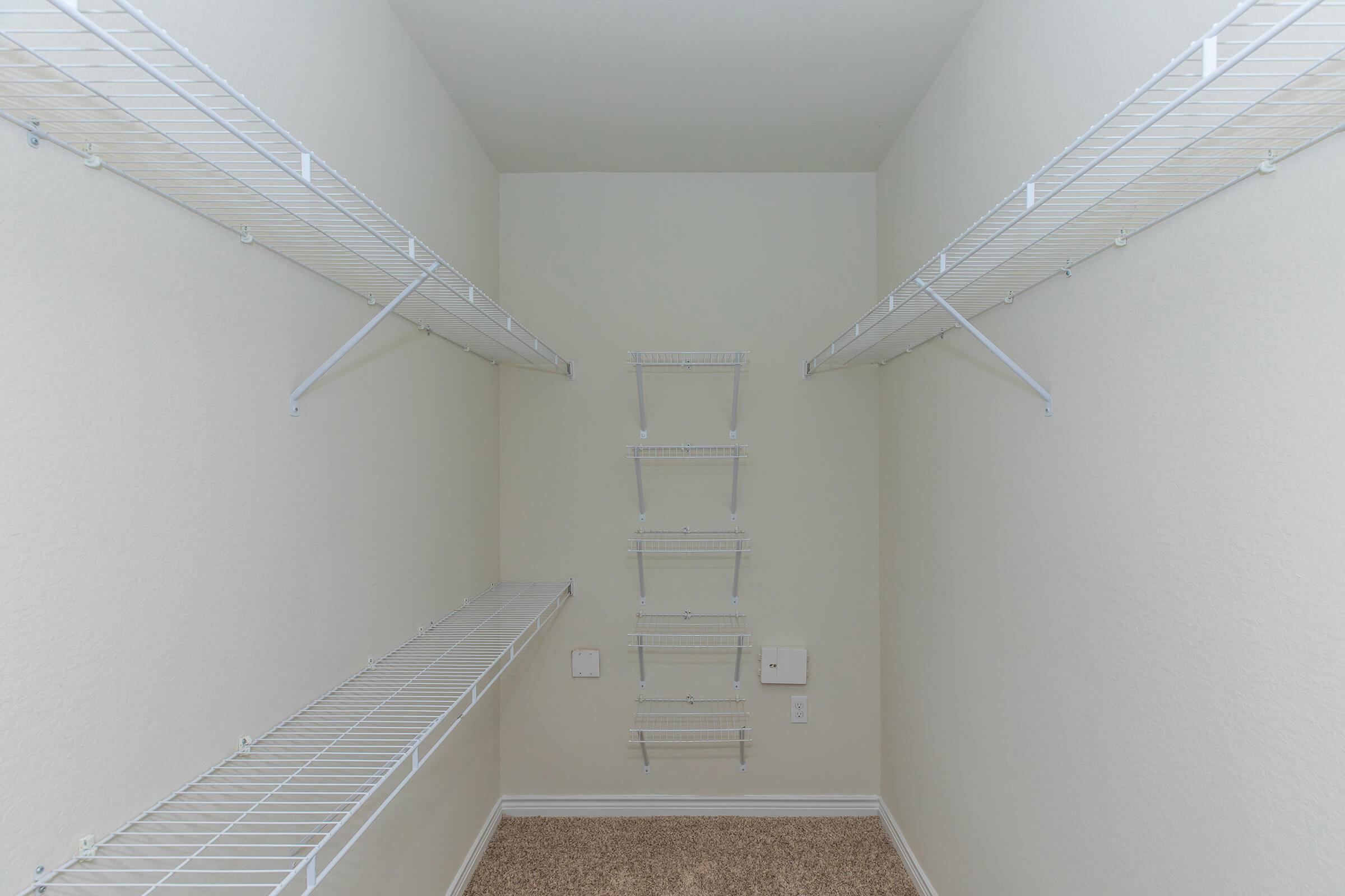 AMPLE STORAGE SPACE IN WALK-IN CLOSET