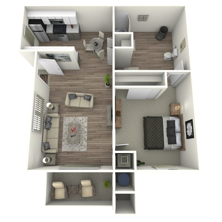 Floor plan image of 1 Bedroom 1 Bath