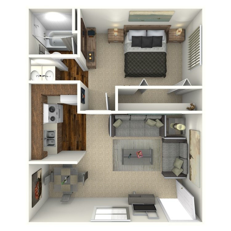 Floor plan image of 1X1