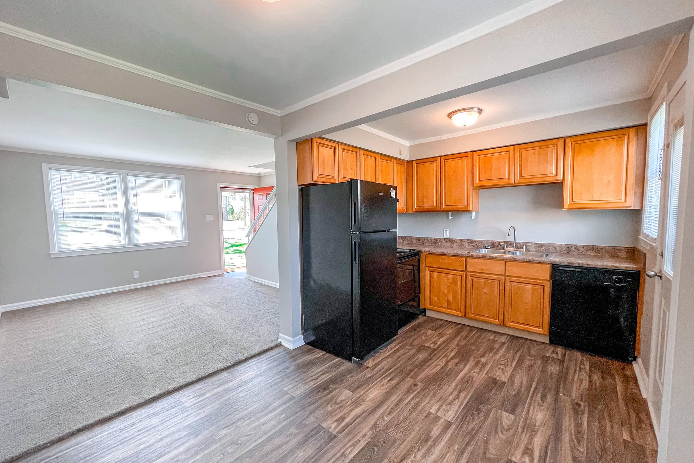 Townhouse Kitchen and Living Room