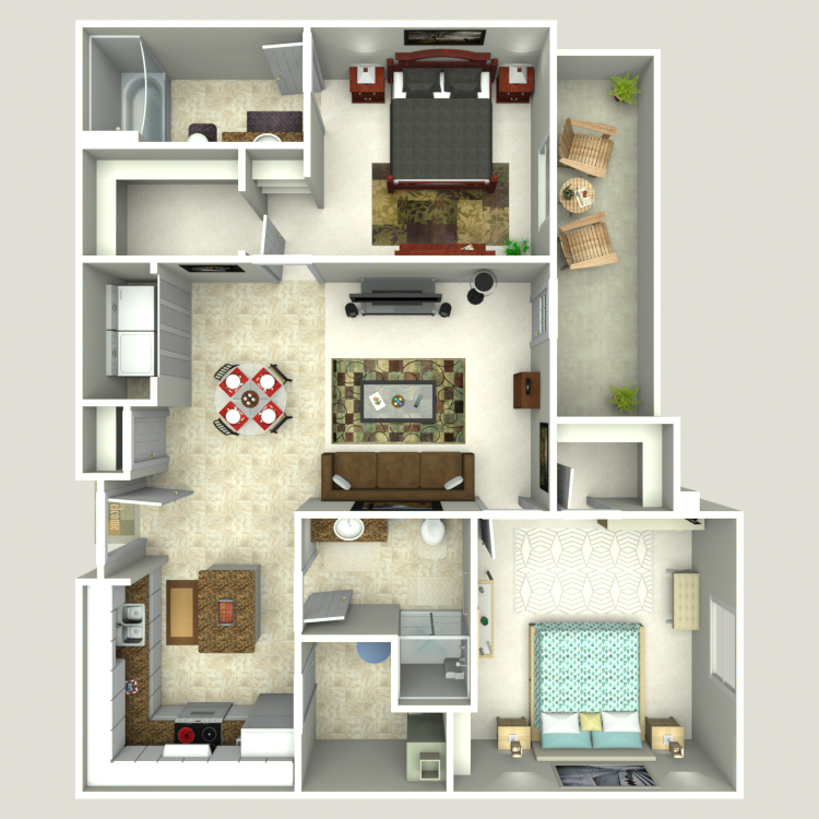 Floor plan image of Two Bedroom