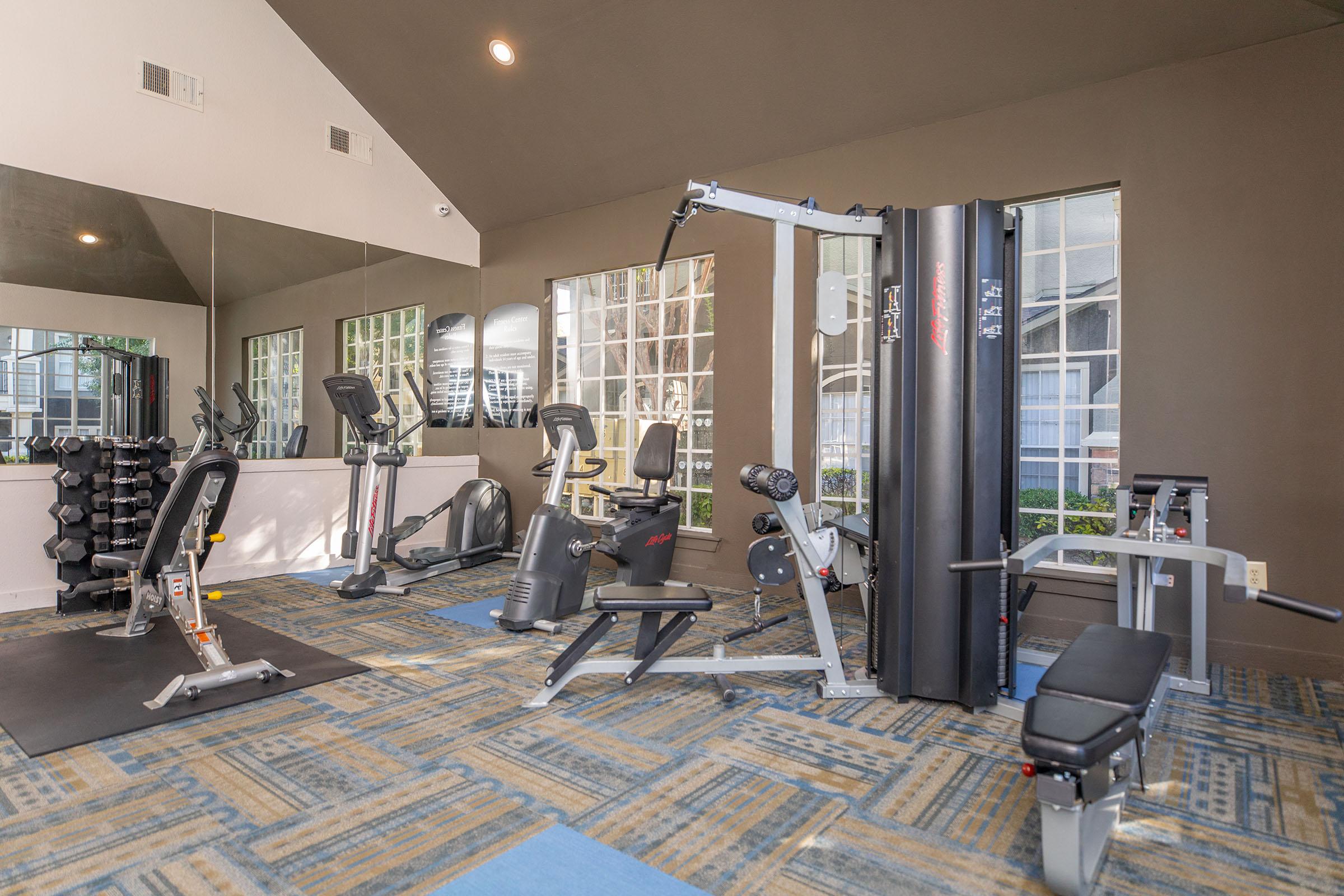 work-out equipment in the community gym