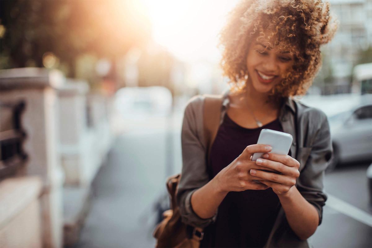 a person holding a cell phone