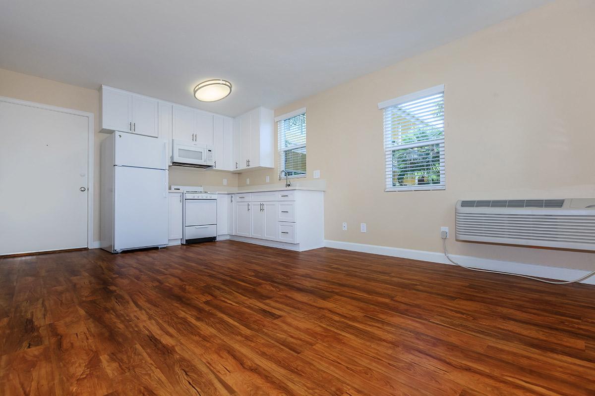 a room with a wood floor