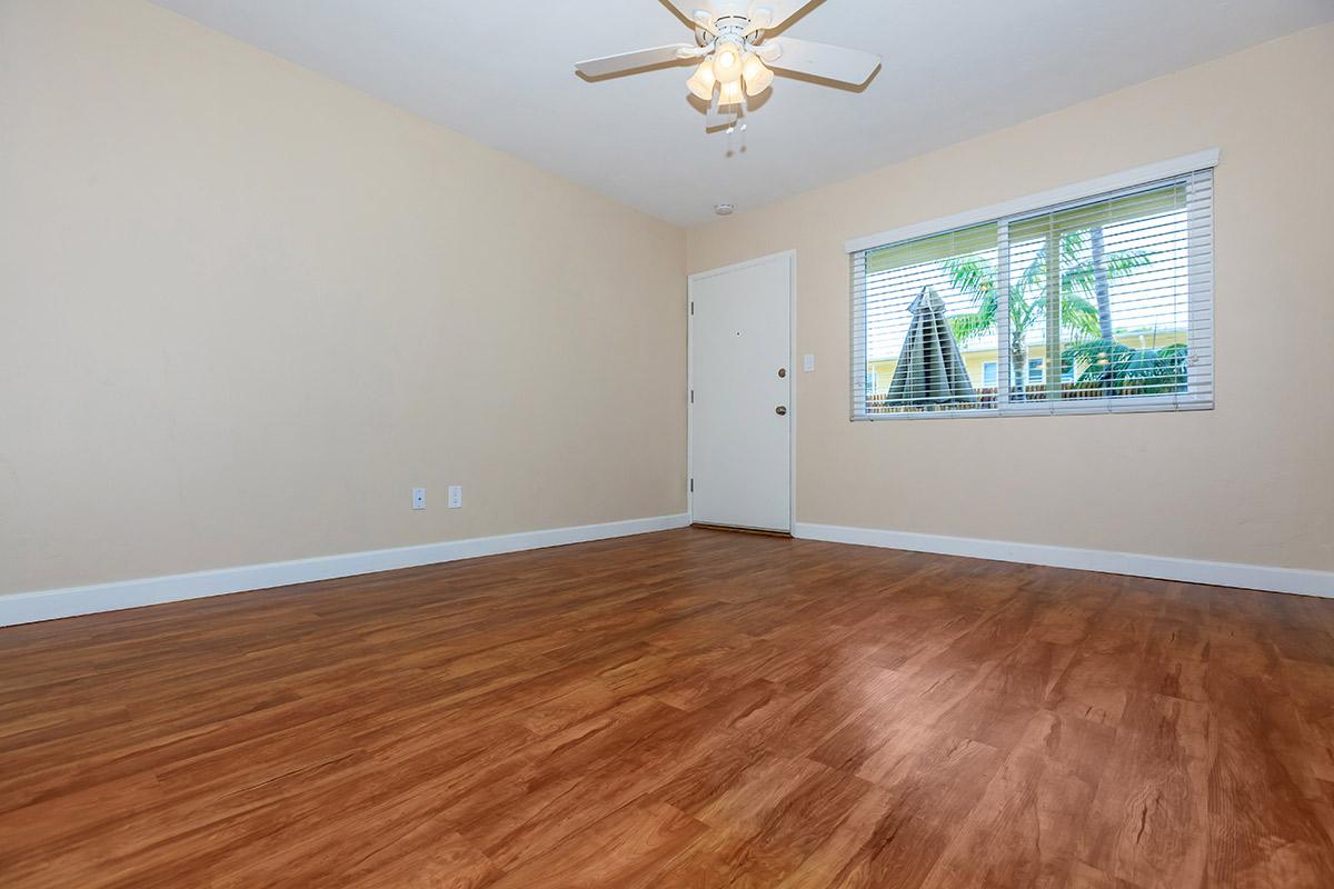 a room with a wood floor