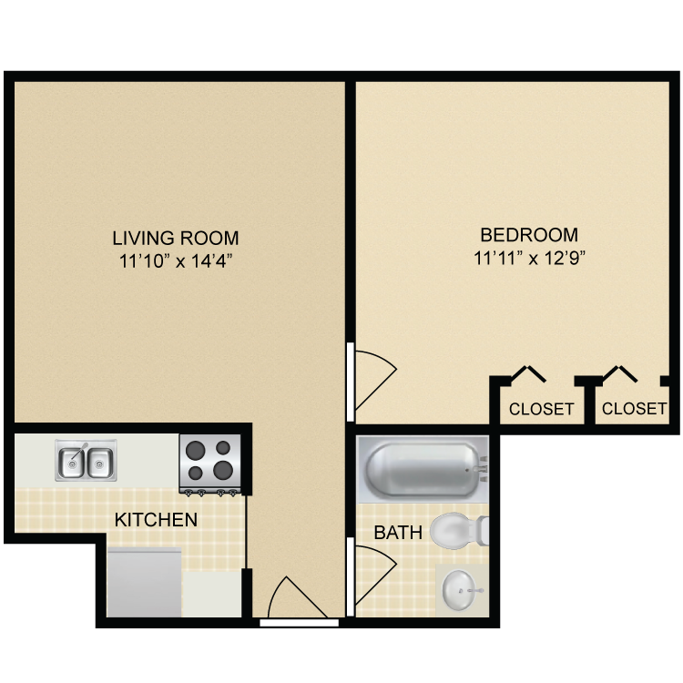 Floor plan image of Lincoln Floor Plan A