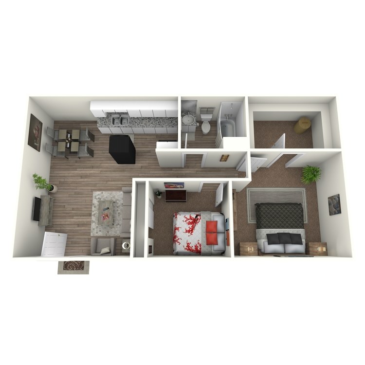 Floor plan image of 2 Bed 1 Bath