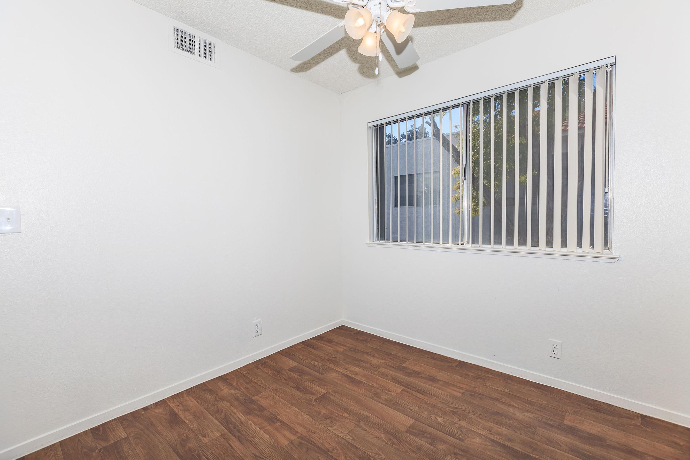 a room with white walls
