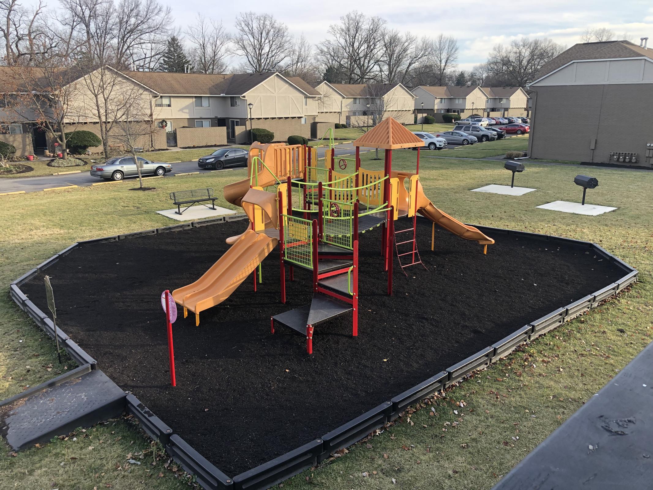 a bench in a park