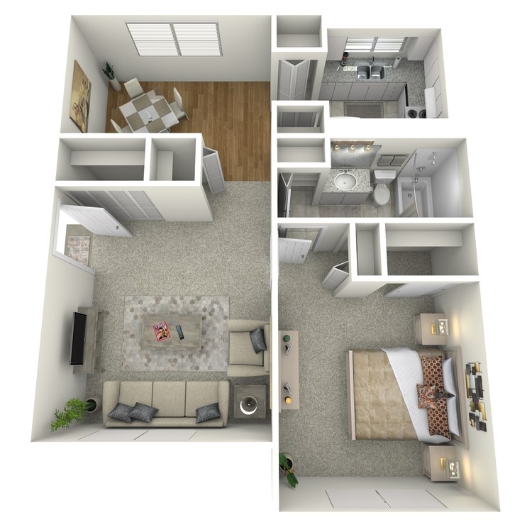 Floor plan image of 1 Bed 1 Bath