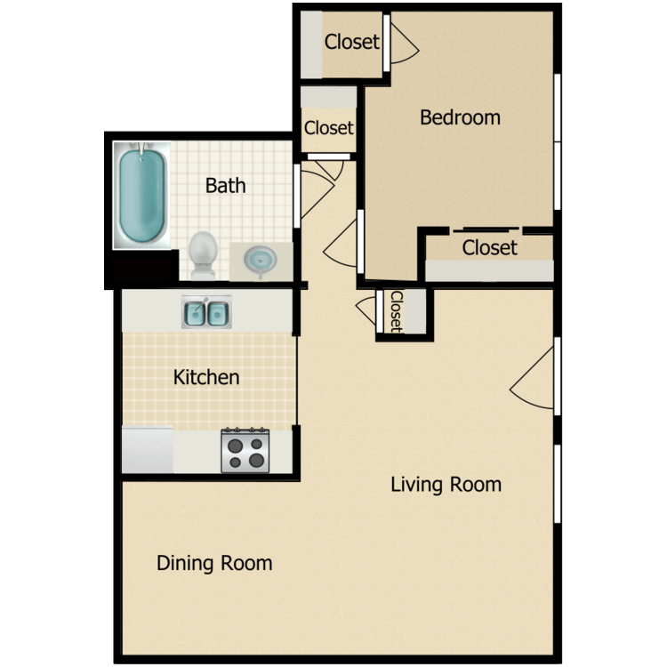 Floor plan image of 1X1 A2