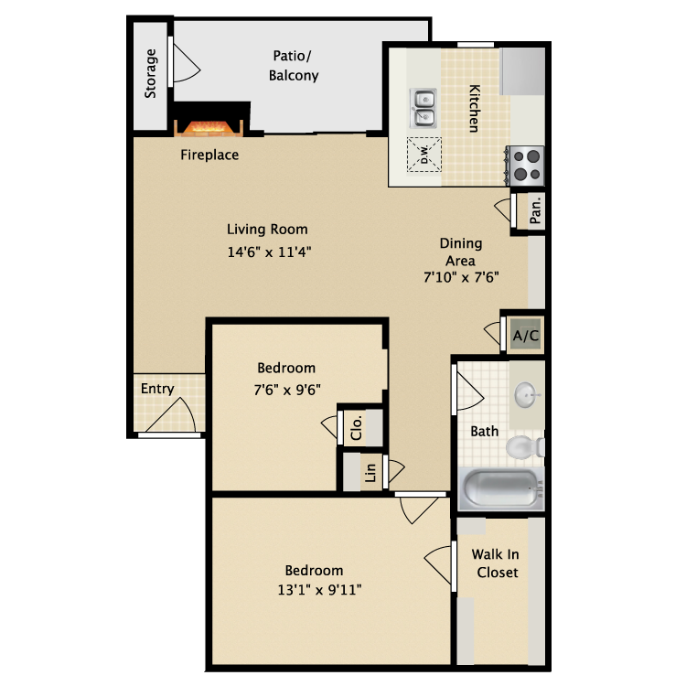 Floor plan image of Pecan